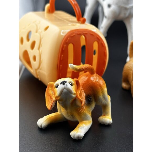 Vtg Modern Puppy In My Pocket Barbie Lot Of Dogs Dog Toys Figures Carrier - Picture 8 of 14